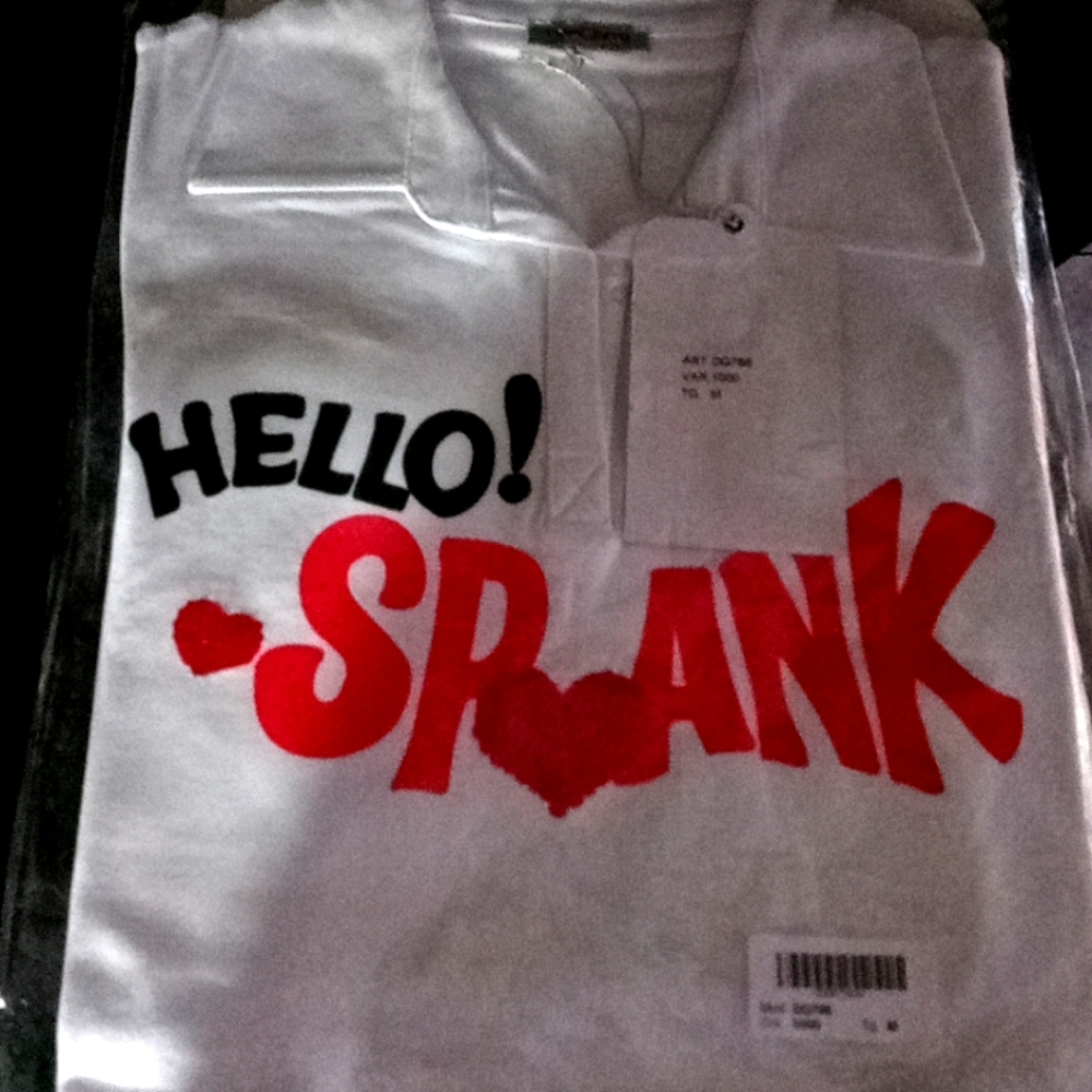 NWT vntg 80s Italian Brand Mama Quevo Hello Spank Sz M Blk & Wht